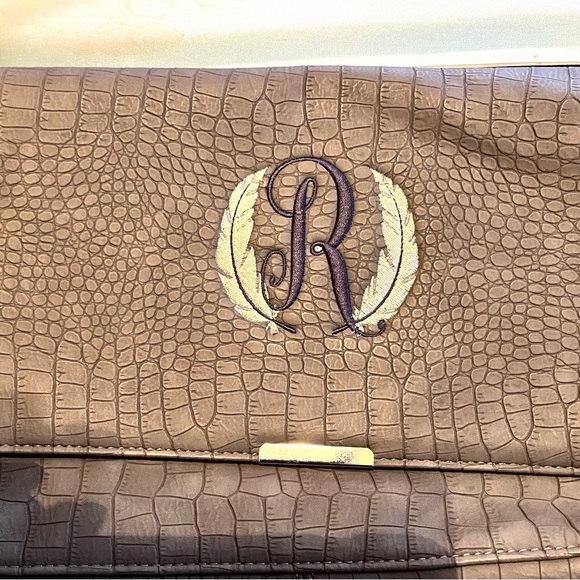 Thirty One 31 Day by Day Crossbody Bag/Purse in Grey Crocodile - Picture 2 of 3